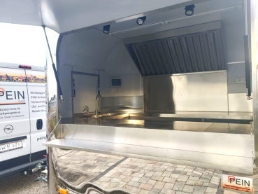 Retro Stainless Steel Food Trailer PSS3021 im US-Retro-Design mit Edelstahl